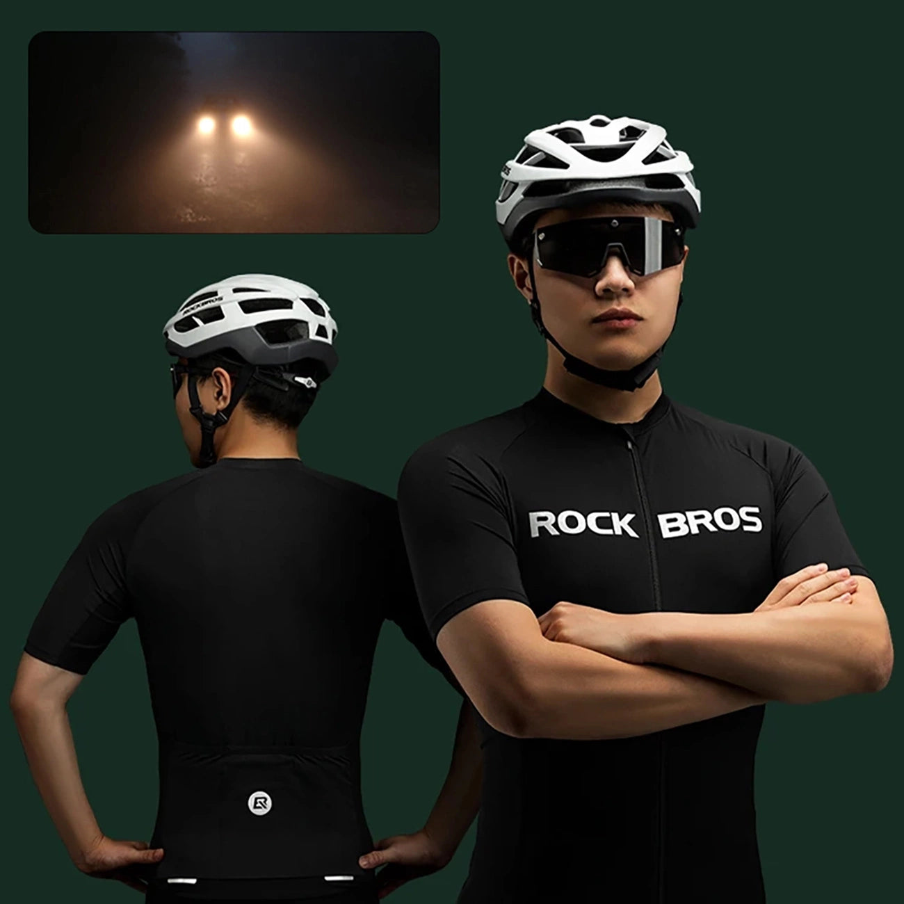 Rockbros 15120002004 short sleeve XL cycling jersey - black_2
