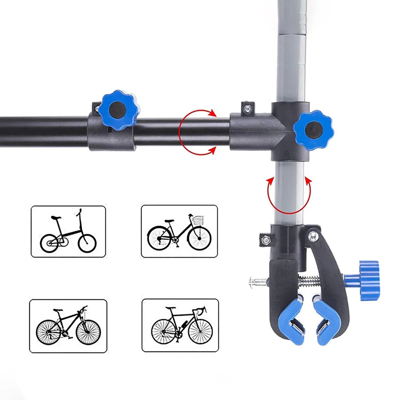 Rockbros MP-01 tabletop service stand for bicycles with knobs - black_5