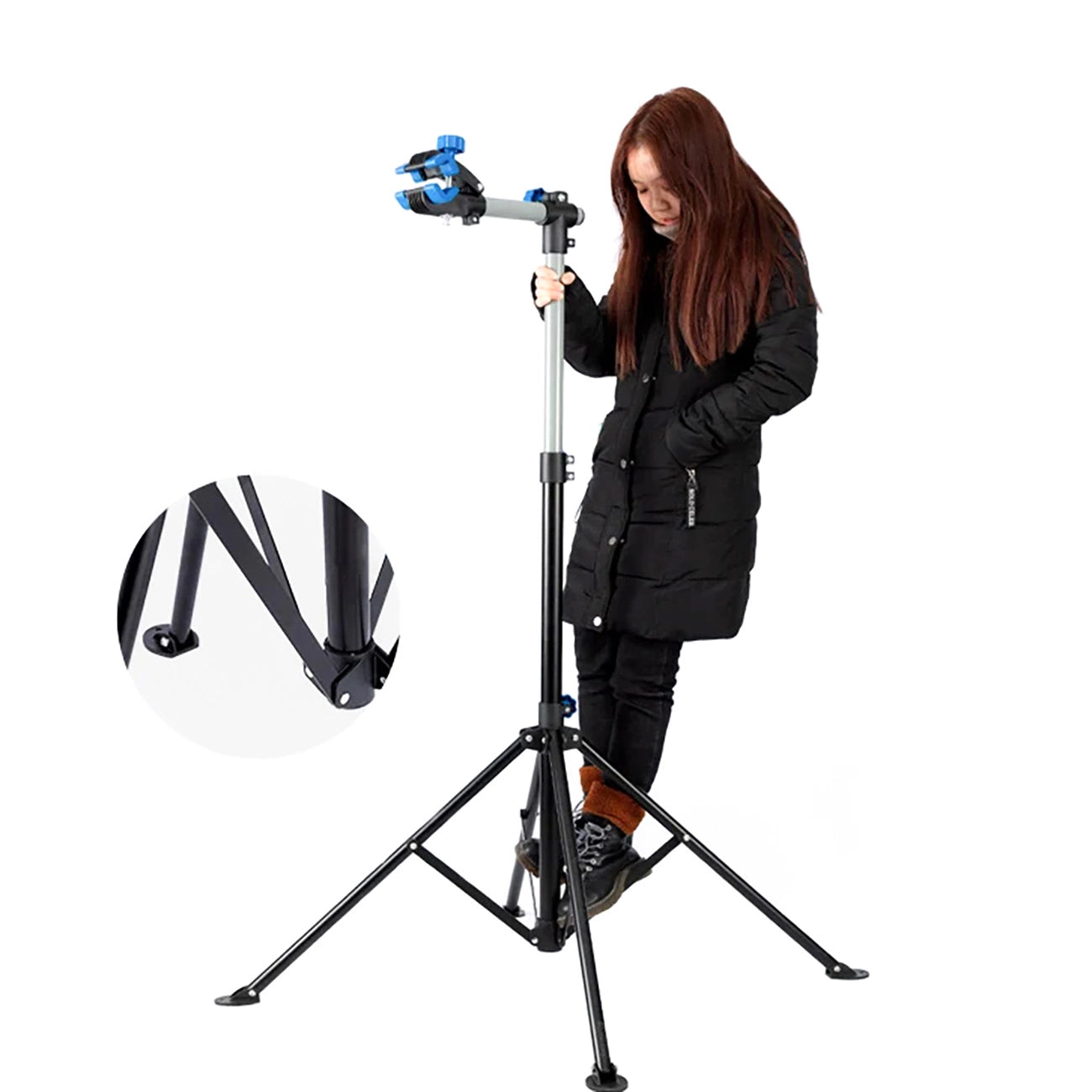 Rockbros MP-02 floor service stand for bicycles with knobs - black_3