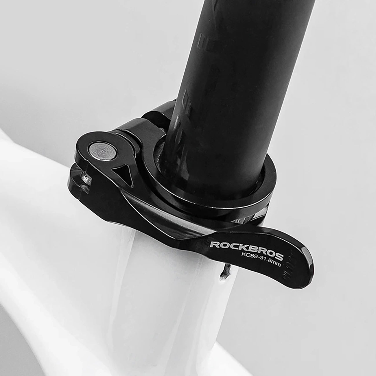 Rockbros 41210092001 bicycle seat clamp with quick release - black_2