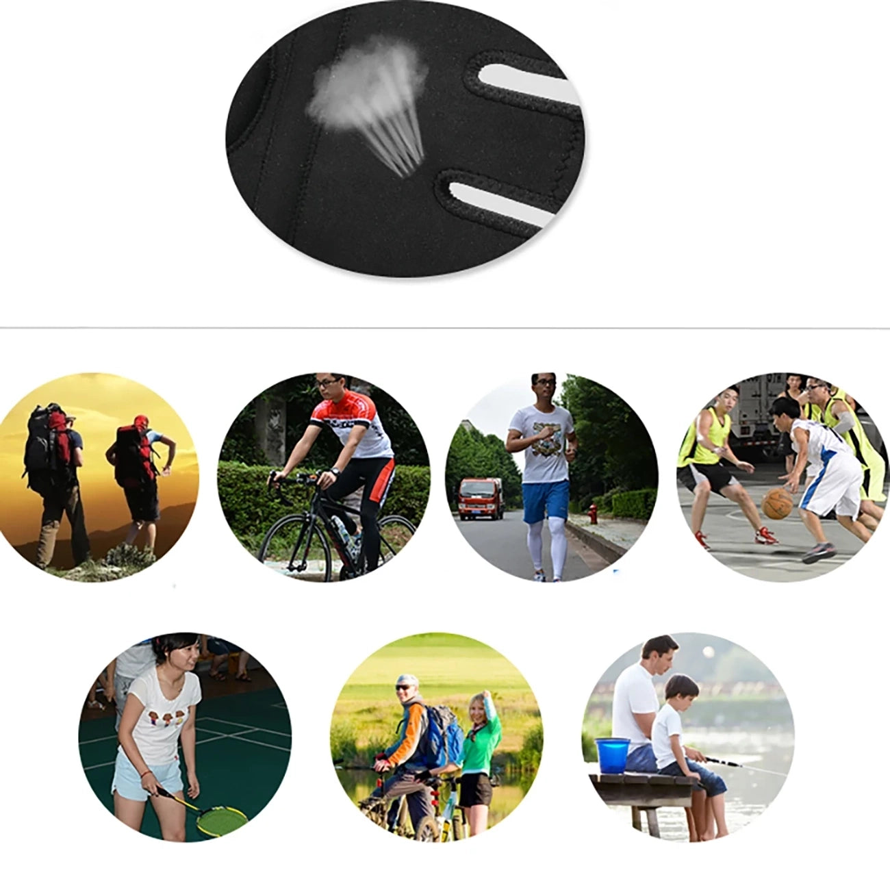 Rockbros LF1106L sports protector for patella and knee joint, size L - black_9