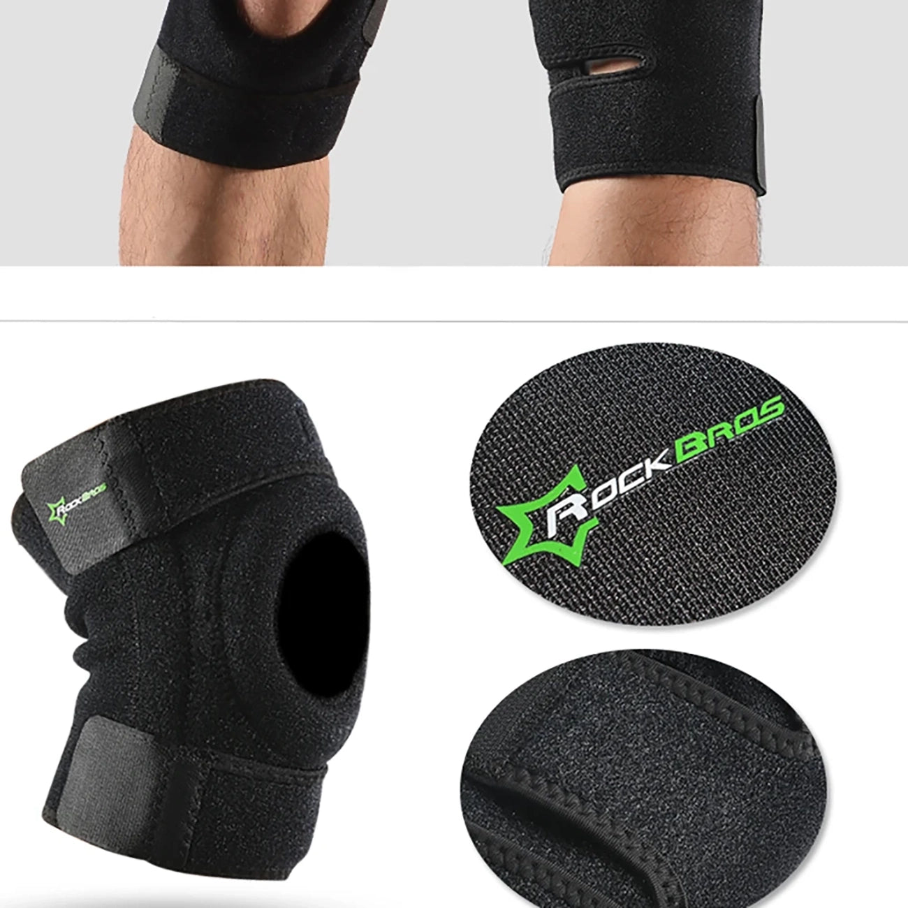 Rockbros LF1106L sports protector for patella and knee joint, size L - black_11