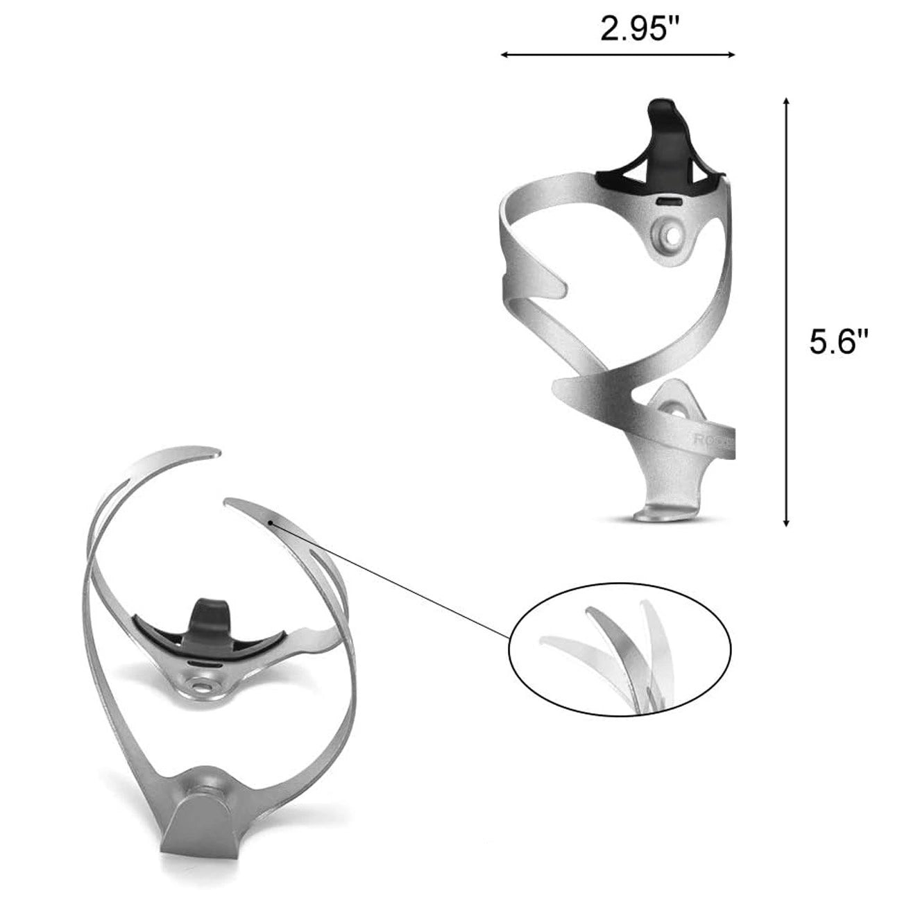 Rockbros 2017-11AS Aluminum Bike Bottle Holder - White_2