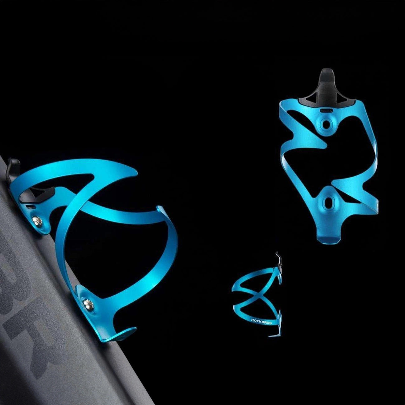 Rockbros 2017-11ABL Aluminum Bike Bottle Holder - Blue_4