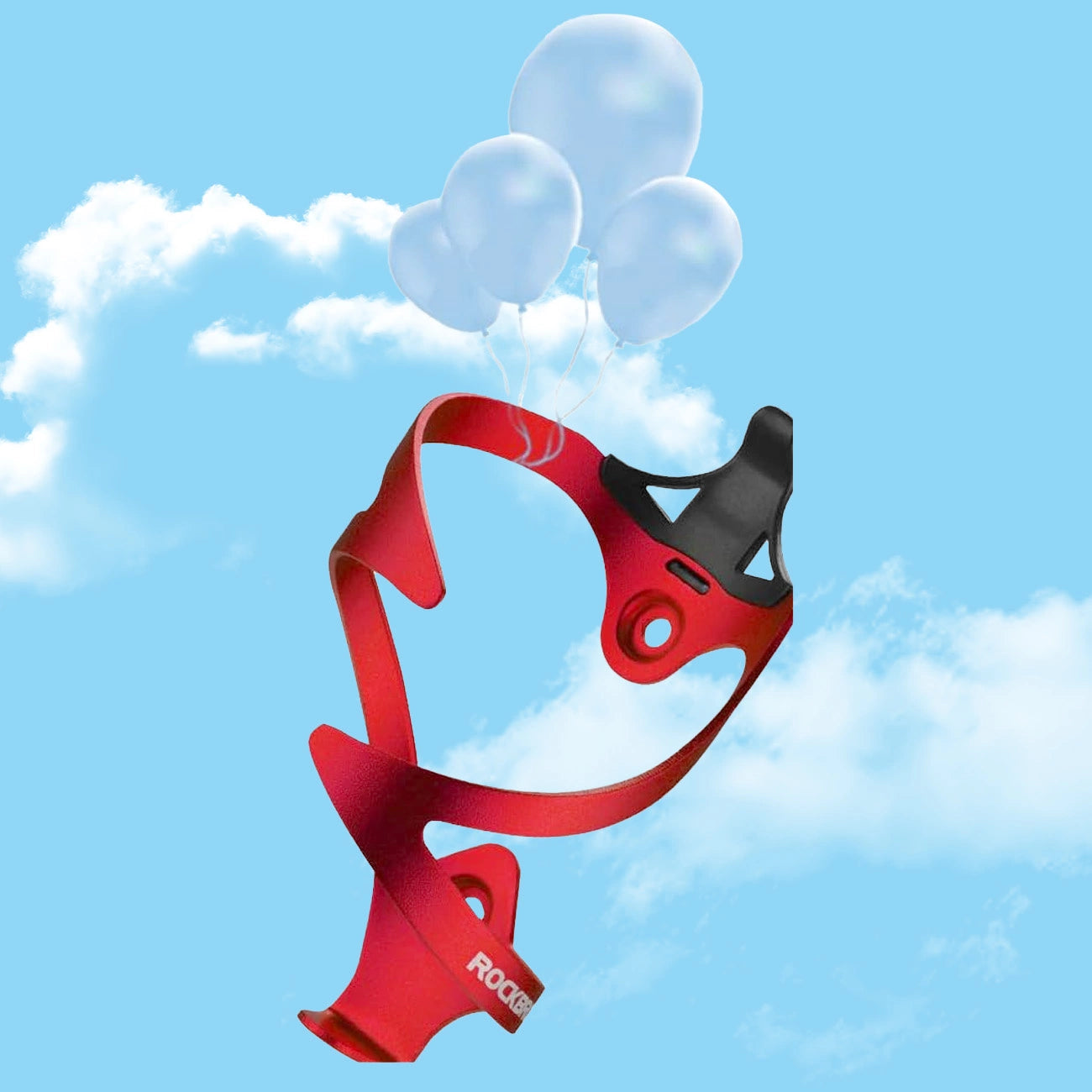 Rockbros 2017-11ARD Aluminum Bike Bottle Holder - Red_2