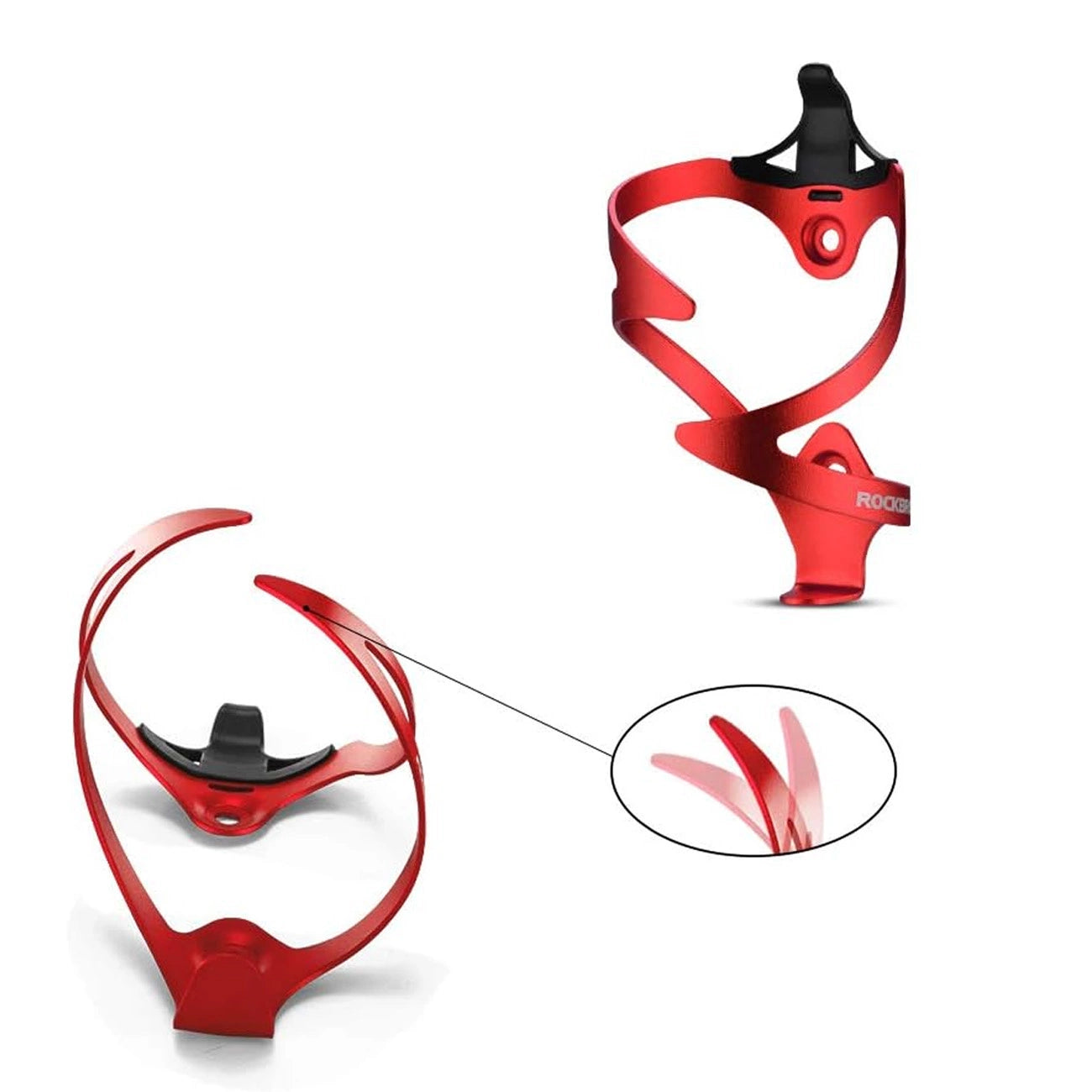 Rockbros 2017-11ARD Aluminum Bike Bottle Holder - Red_3