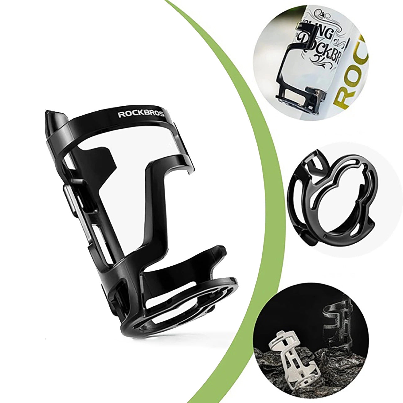 Rockbros 31210012001 bicycle water bottle holder - black_1