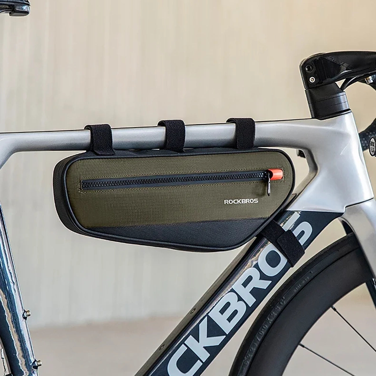 Rockbros 30120079001 bicycle bag for 1.7 l frame - green and black_10