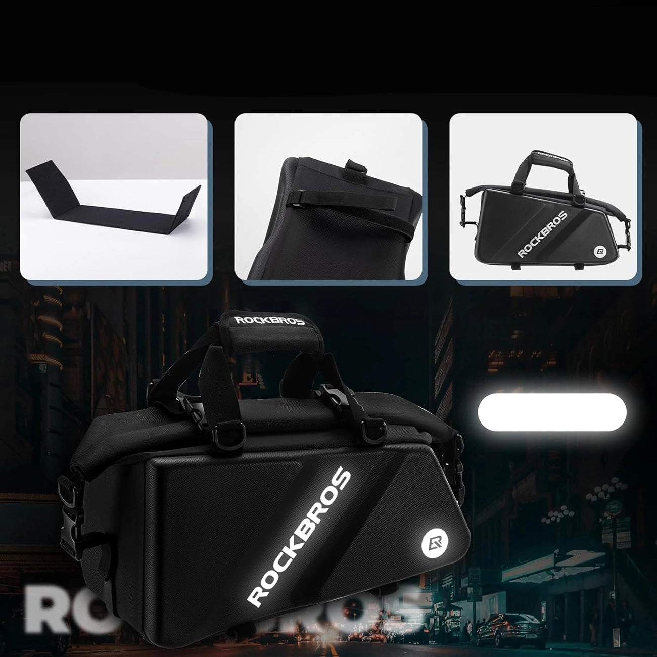 Rockbros 30140090001 bicycle bag for trunk 11.6l - black_9