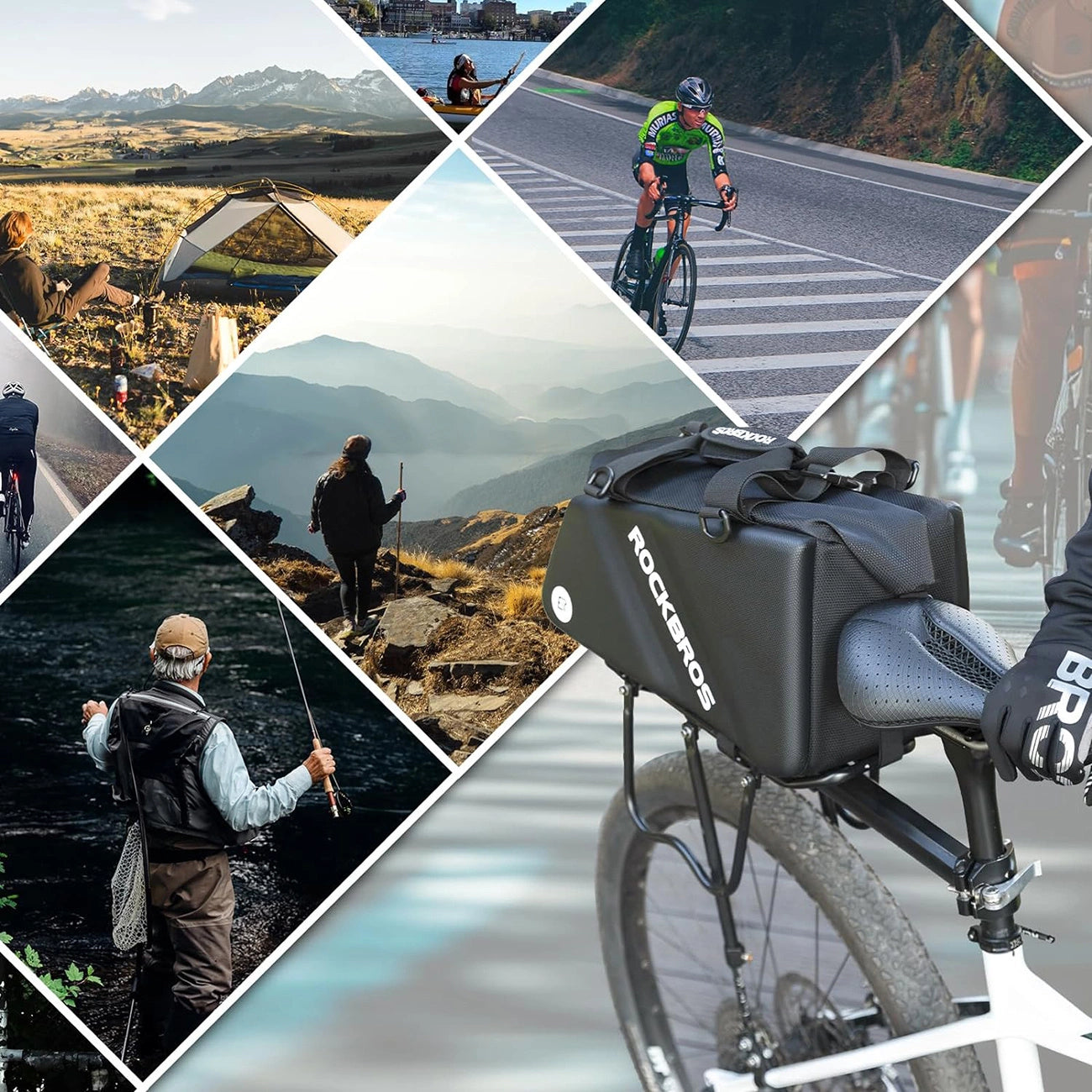 Rockbros 30140090001 bicycle bag for trunk 11.6l - black_10