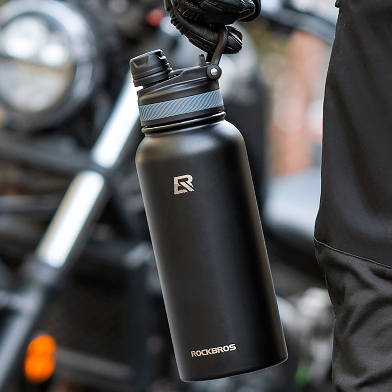 Rockbros 35210029001 thermal bottle for bicycle drinks 550 ml - black_1