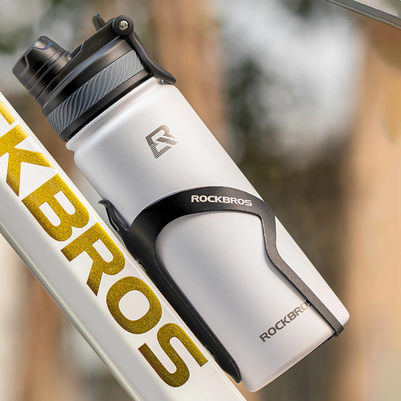Rockbros 35210029005 Thermo Bottle for Bike Drinks 550 ml - White_11
