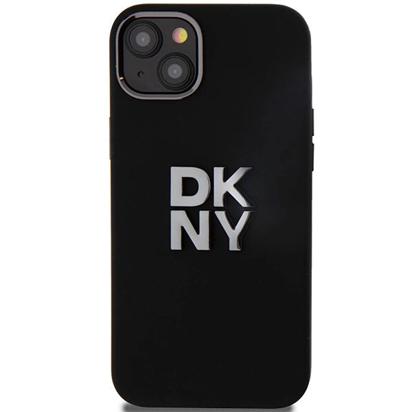 DKNY Liquid Silicone Metal Logo case for iPhone 15 Plus / 14 Plus - black_1