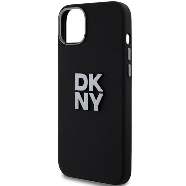 DKNY Liquid Silicone Metal Logo case for iPhone 15 Plus / 14 Plus - black_4