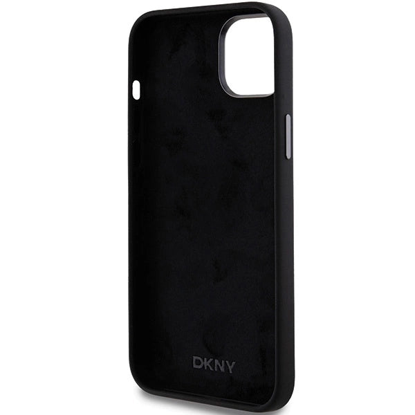 DKNY Liquid Silicone Metal Logo case for iPhone 15 Plus / 14 Plus - black_5