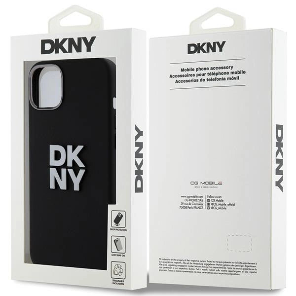 DKNY Liquid Silicone Metal Logo case for iPhone 15 Plus / 14 Plus - black_6