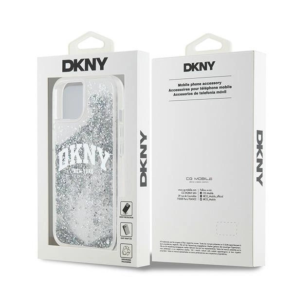 DKNY Liquid Glitter Big Logo case for iPhone 15 / 14 / 13 - white_7