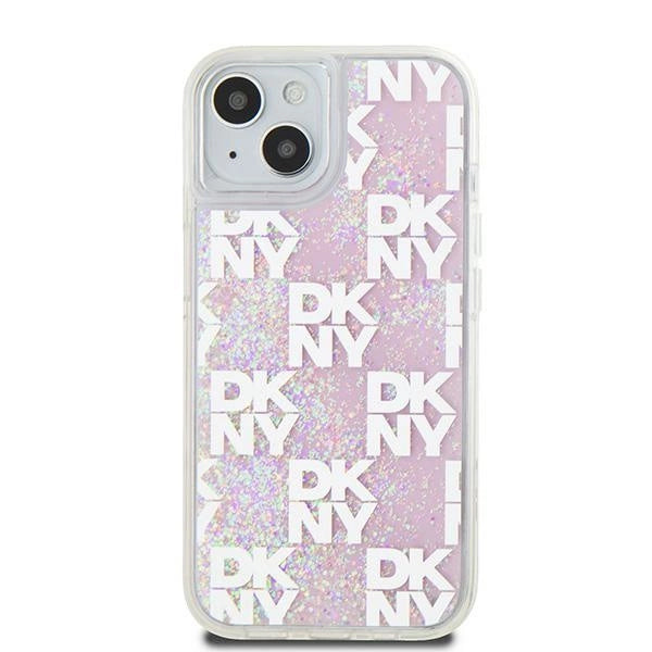 DKNY Liquid Glitter Multilogo case for iPhone 15 / 14 / 13 - pink_2