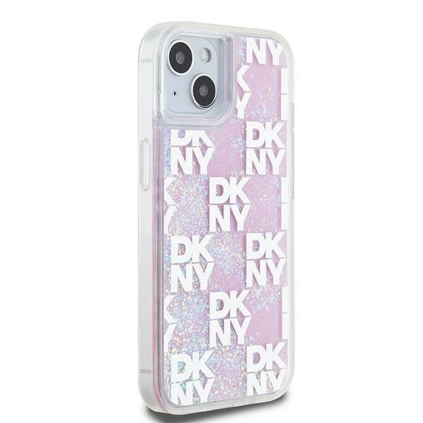 DKNY Liquid Glitter Multilogo case for iPhone 15 / 14 / 13 - pink_3