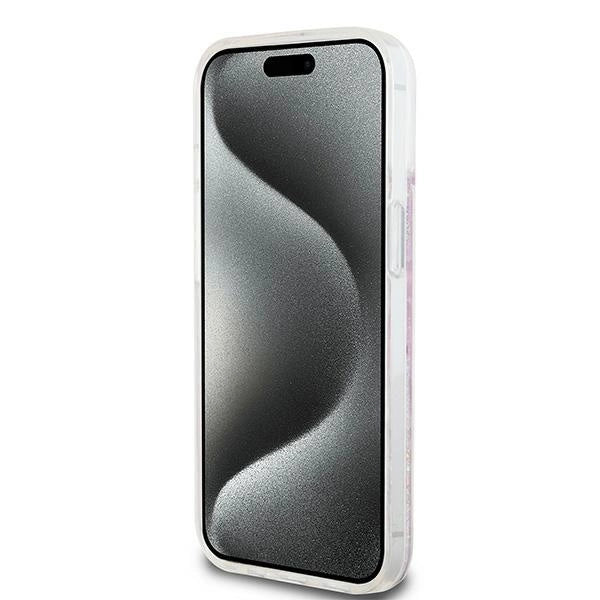 DKNY Liquid Glitter Multilogo case for iPhone 15 / 14 / 13 - pink_4