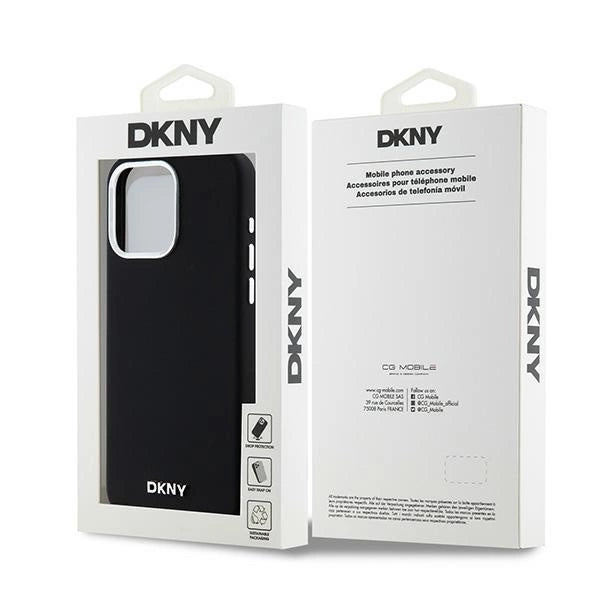 Etui DKNY Liquid Silicone Small Metal Logo MagSafe na iPhone 15 Pro Max - czarne_7