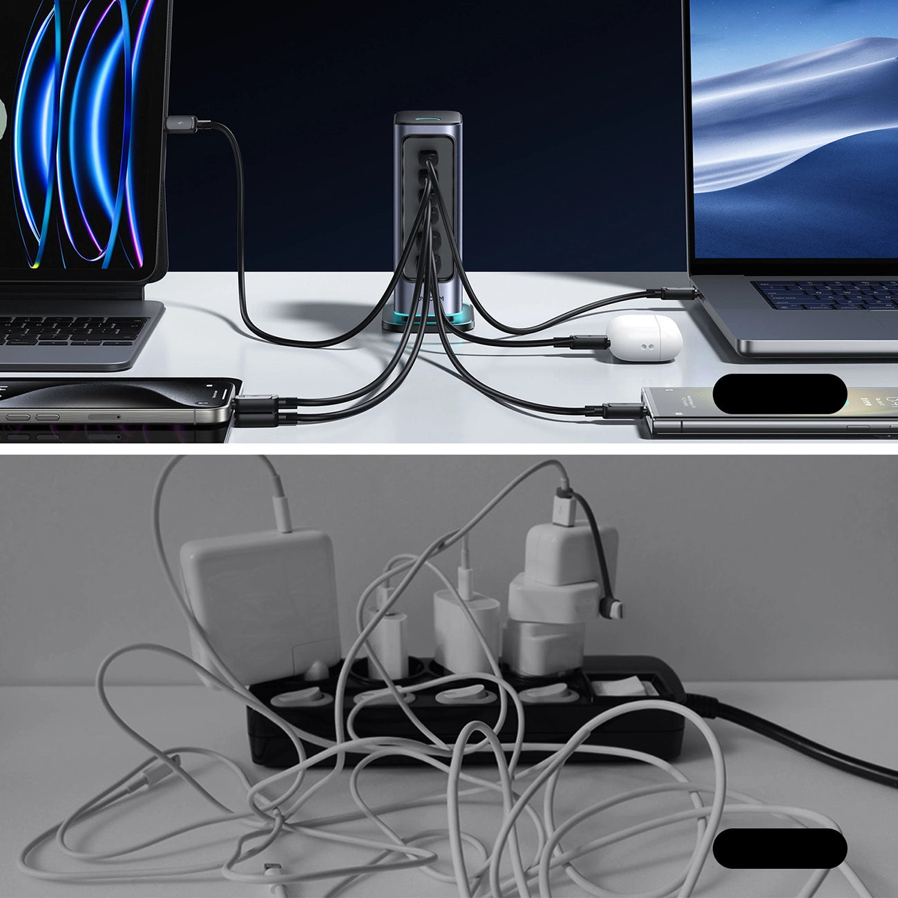 Joyroom JR-TCM02 multi-port GaN charger 65W EU 4x USB-C 2x USB-A - dark gray_11
