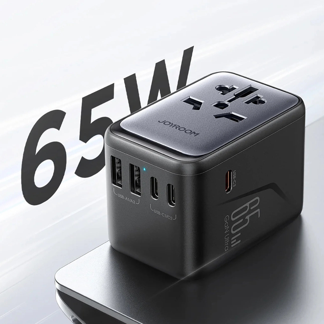 Joyroom JR-TCW02 65W Travel Adapter Universal EU / US / JP / AU / UK / CN - Black_6