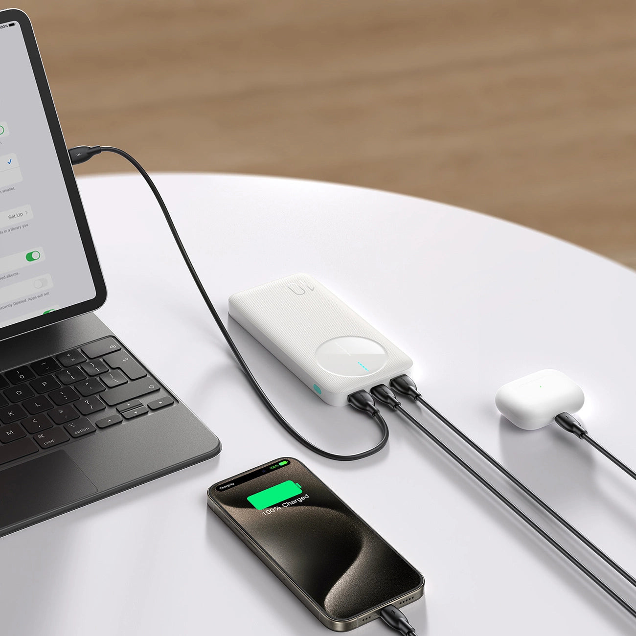 Powerbank Joyroom JR-PBF12 10000mAh 2.4A 2x USB-A 1x USB-C - white_8