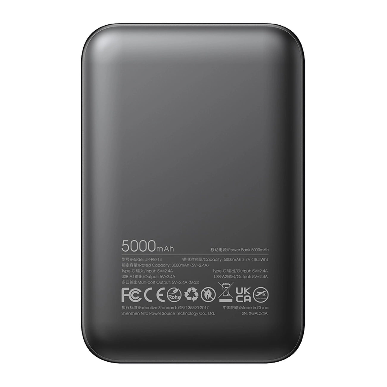 Joyroom Powerbank JR-PBF13; 2.4A LED, 5000mAh (black)_4