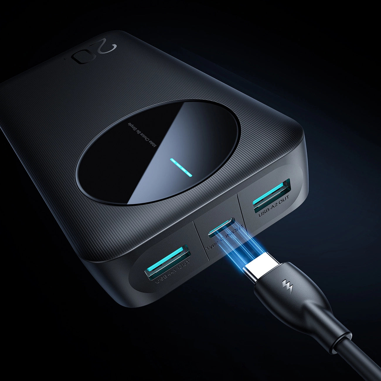 Joyroom Powerbank JR-PBF14 2.4A LED; 20000mAh (black)_13
