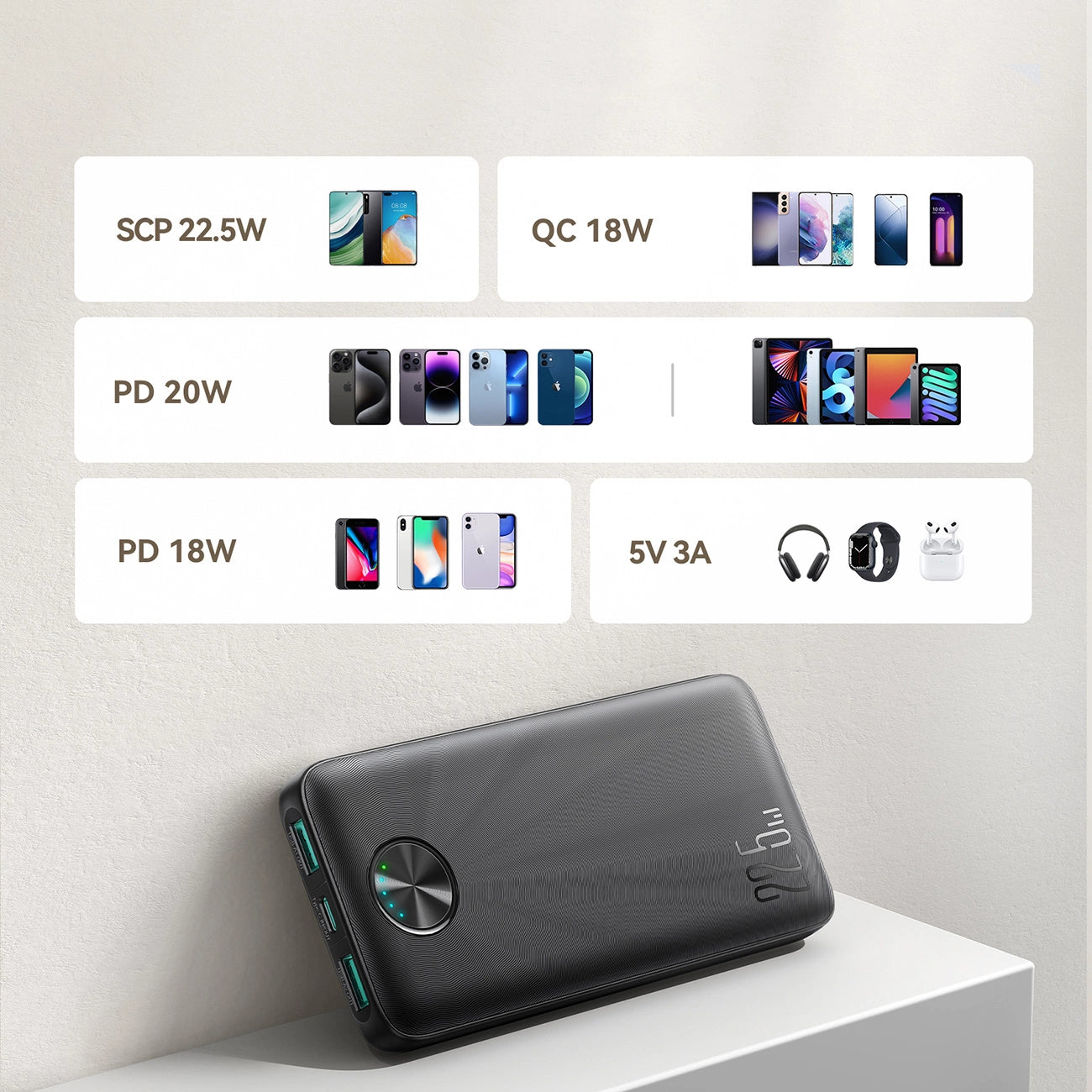 Powerbank Joyroom JR-PBF15 10000mAh USB-C USB-A 22.5W - black_12