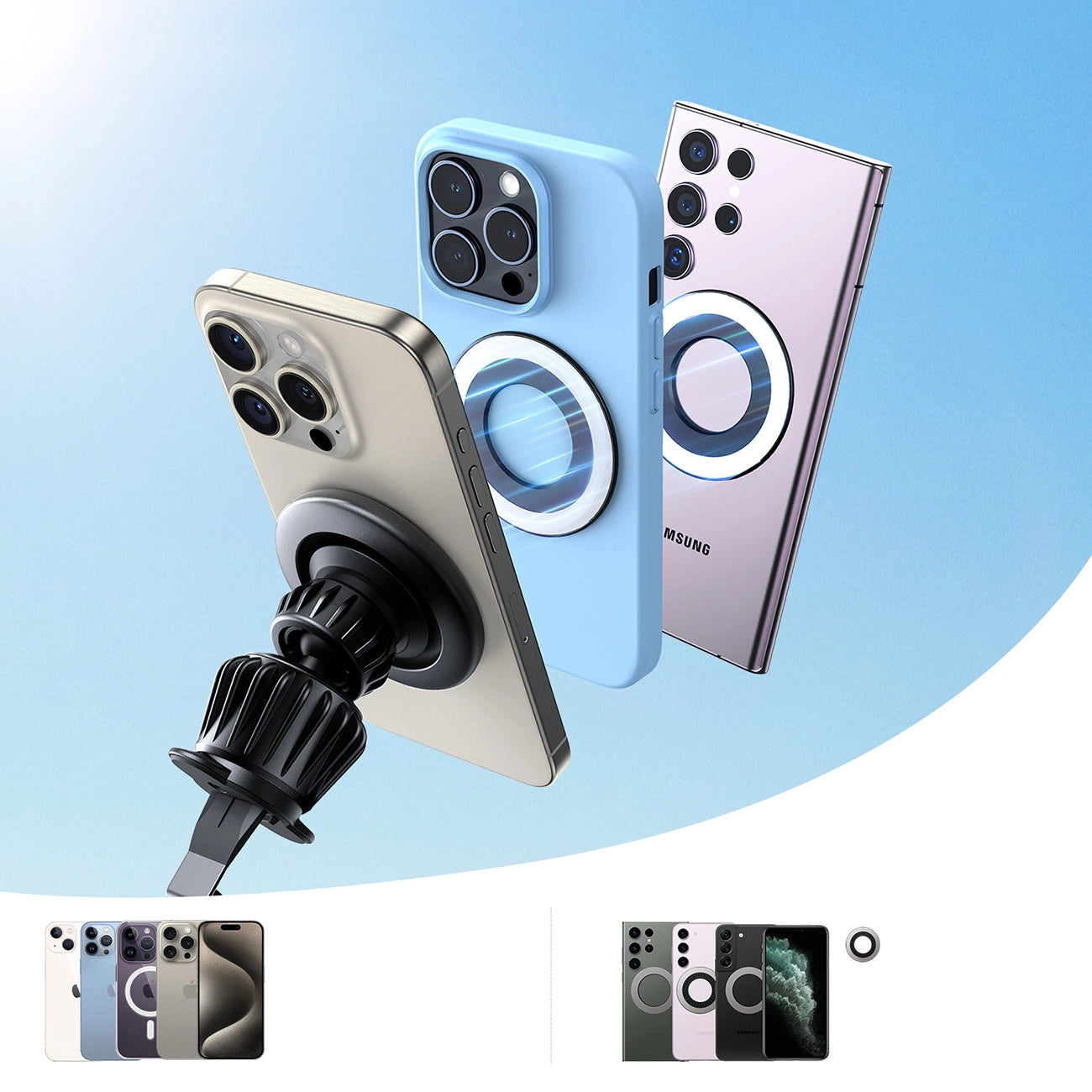Joyroom JR-ZS406 magnetic car air vent holder - black_10