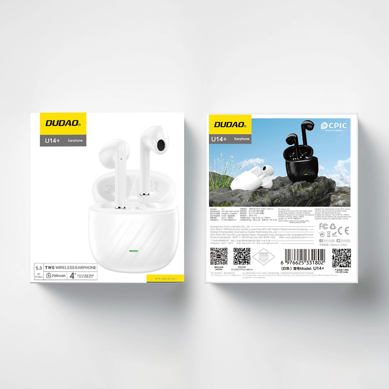 Dudao U14+ wireless in-ear TWS Bluetooth 5.3 headphones - white_5