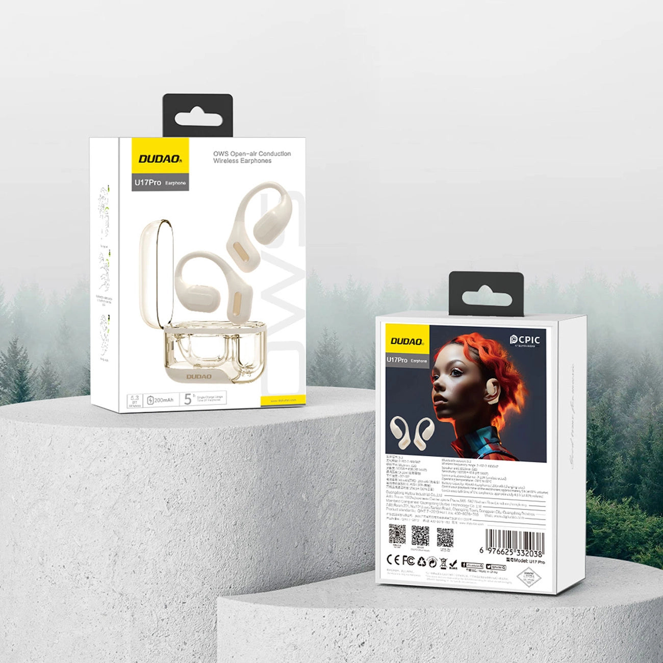 Dudao U17Pro on-ear wireless headphones with Bluetooth 5.3 and ANC - white_5