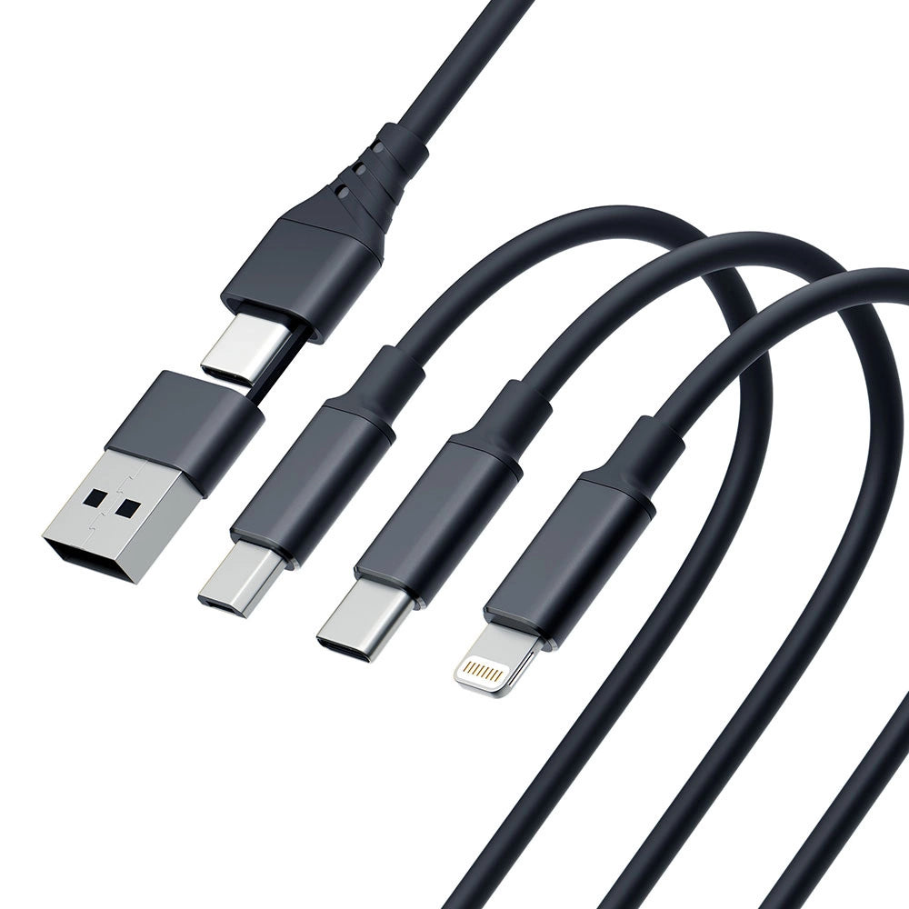 3mk Hyper Cable 3in1 USB-A - USB-C / USB-C - micro USB - Lightning 1.5m - black_6