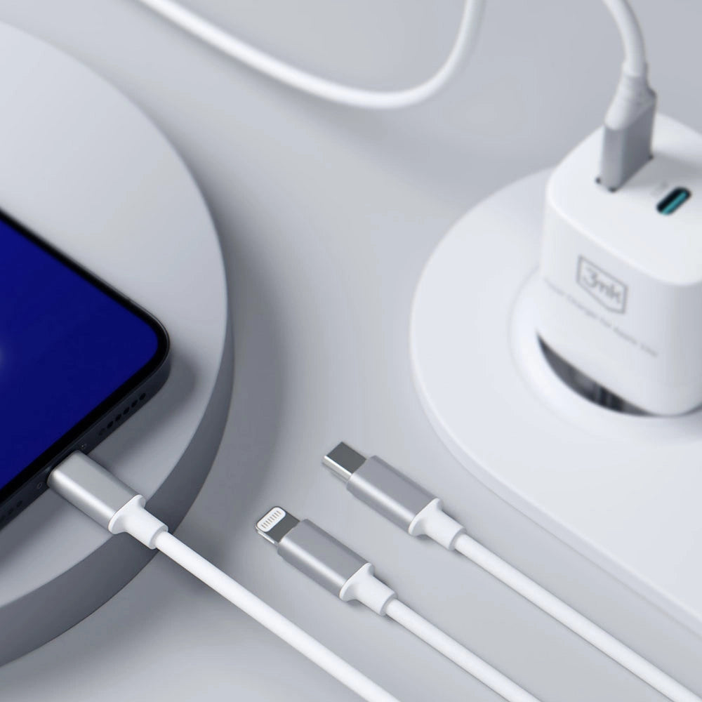 3mk Hyper Cable 3in1 USB-A - USB-C / USB-C - micro USB - Lightning 1.5m - white_9