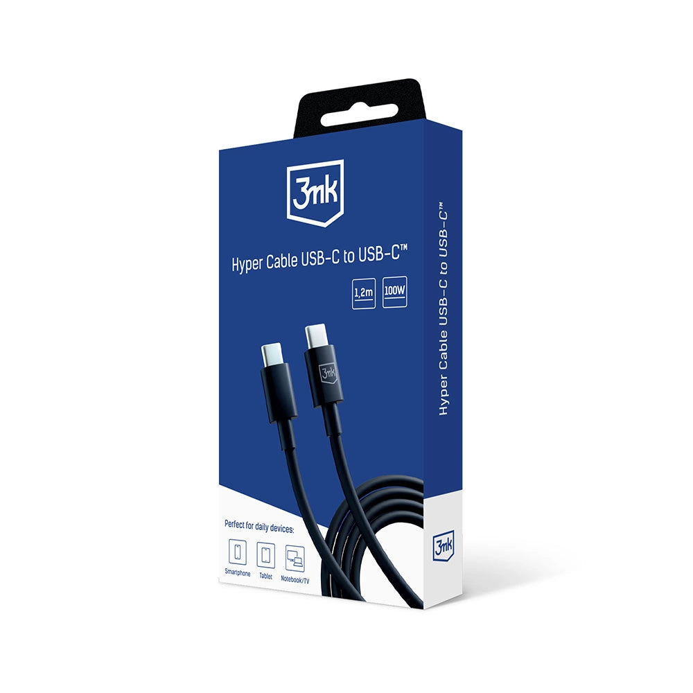 3mk Hyper Cable USB-C / USB-C 100W 1.2m - Black_9