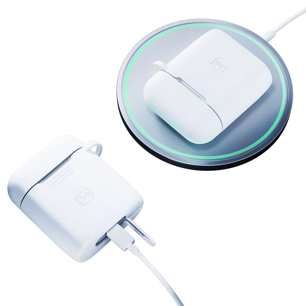 3mk Silicon AirPods Case for AirPods 2 - white_6
