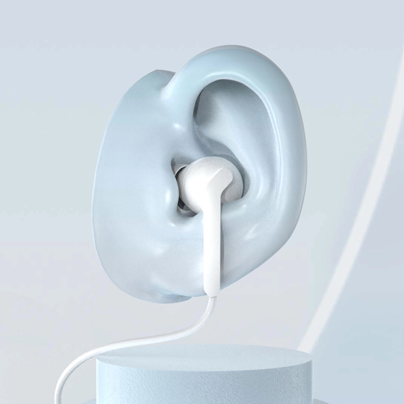 Dudao X3C+ Wired USB-C In-Ear Headphones 1.2m - White_3