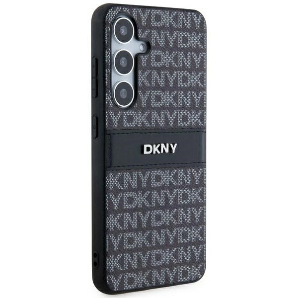 DKNY Leather Mono Stripe & Metal Logo case for Samsung Galaxy S24+ - black_2