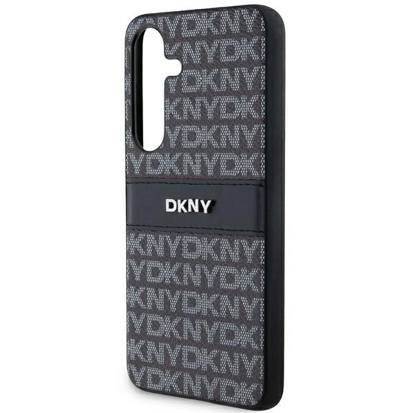 DKNY Leather Mono Stripe & Metal Logo case for Samsung Galaxy S24+ - black_4