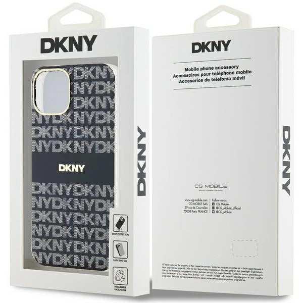 DKNY IML Mono & Stripe MagSafe Case for iPhone 15/14/13 - Black_7