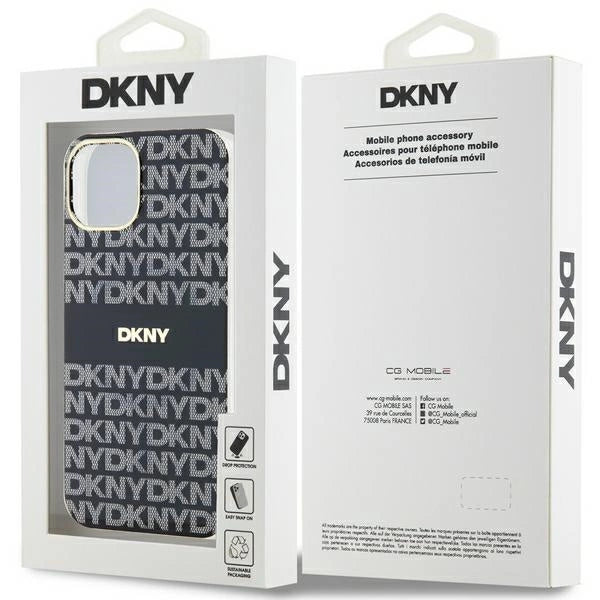 DKNY IML Mono & Stripe MagSafe Case for iPhone 15 Plus / 14 Plus - Black_7