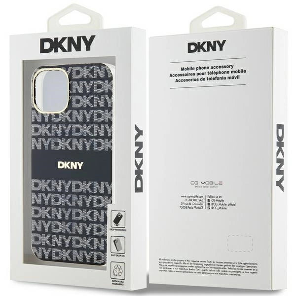 DKNY IML Mono & Stripe MagSafe Case for iPhone 15/14/13 - Black_7