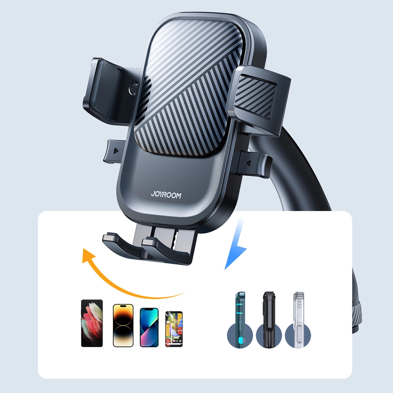 Joyroom JR-OK6 clamp phone holder for glass - black_10