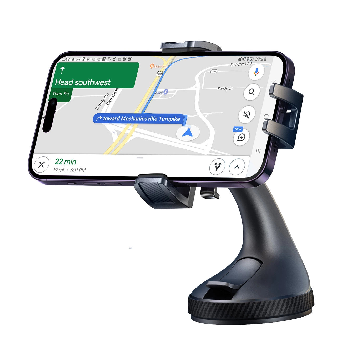 Joyroom JR-OK6 clamp phone holder for glass - black_2