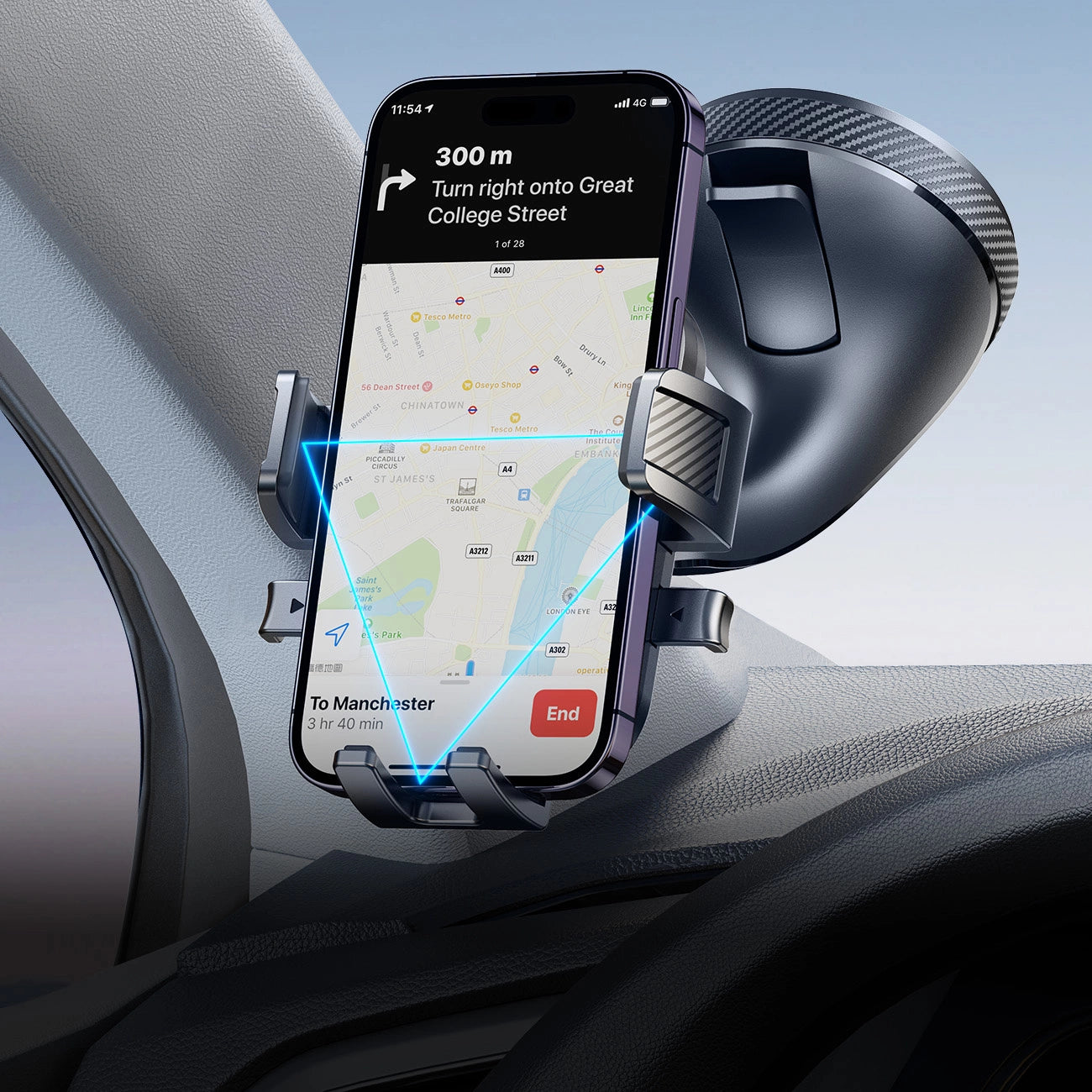 Joyroom JR-OK6 clamp phone holder for glass - black_8