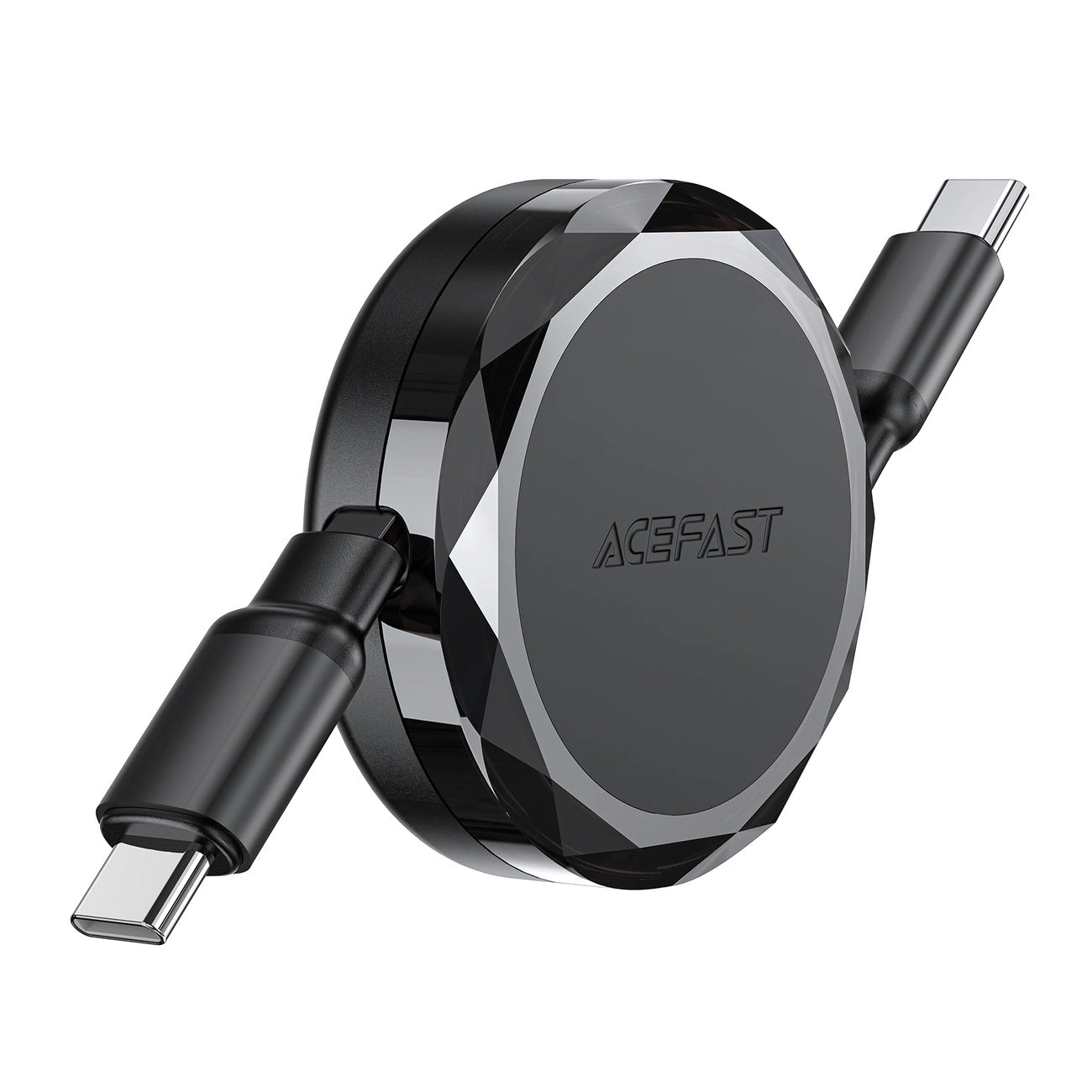 Acefast C13-03 USB-C - USB-C 60W Cable Retractable - Black_1