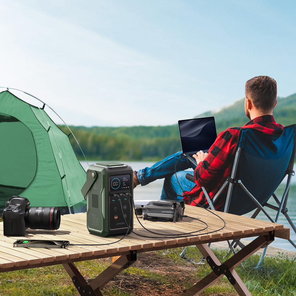 Powerbank Joyroom JR-PBF10 75000mAh 100W 3x USB-C 3x USB-A with foldable flashlight and handle - green_7