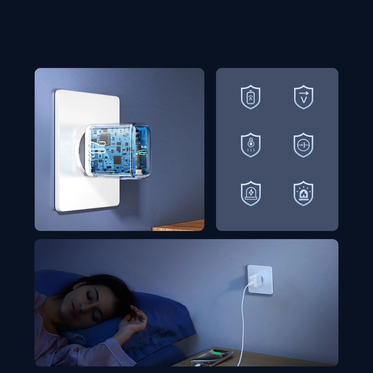 Joyroom JR-TCF20 USB-C PD 20W network charger - white + USB-C / USB-C cable 1m_11